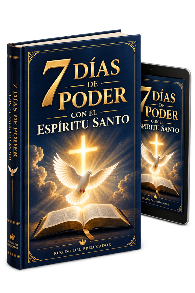 Presentación del devocional 7 Días de Poder con el Espíritu Santo en libro y tableta